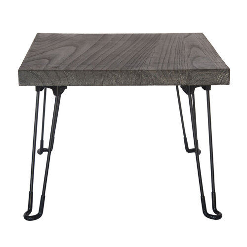 Odkladací stolík Paulownia sivé drevo, 45 x 45 cm