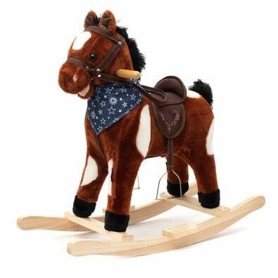 Cal balansoar cu melodie si esarfa Baby Mix Arthur, 72x 55 cm