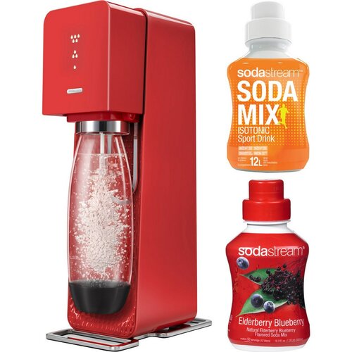 Sodastream Výrobník sody SOURCE Red new,2 sirupy