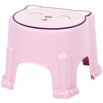 Hatu Дитячий пластиковий табурет Кішка рожевий, 29,6 x 20,5 x 26 см