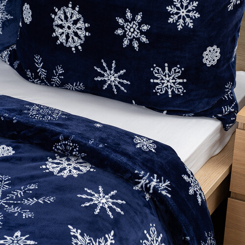 Lenjerie de pat din microflanel 4Home Midnight Snowfall, 160 x 200 cm, 70 x 80 cm