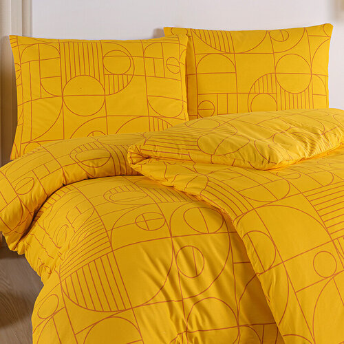 BedTex pamut ágynemét Geo Ray Flower, 140 x 200 cm, 70 x 90 cm