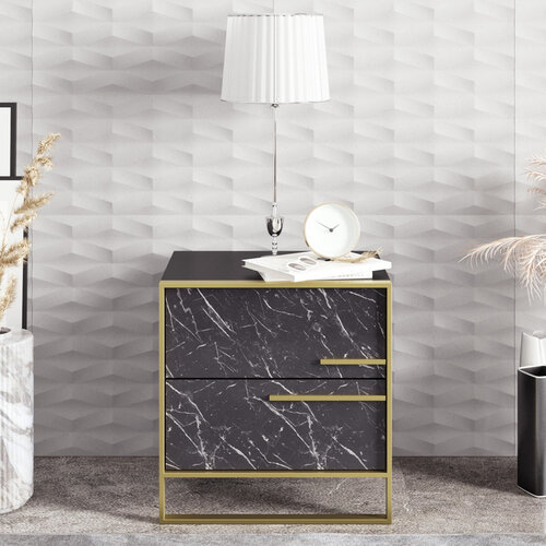Stolik nocny Polka Black
