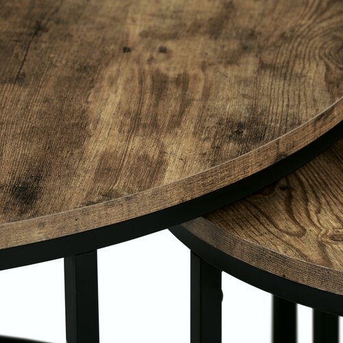 Zestaw stolików konferencyjnych, stare drewno, 2 szt.