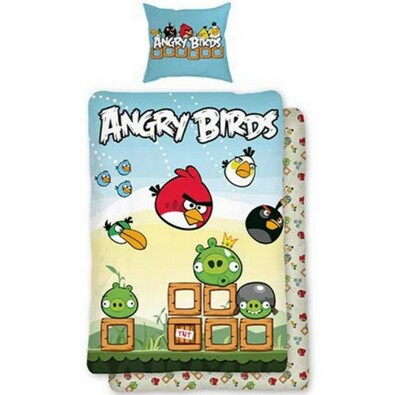 Detské bavlnené obliečky Angry Birds Game, 140 x 200 cm, 70 x 90 cm