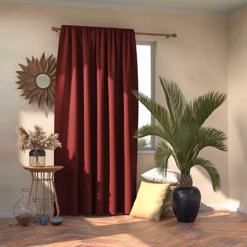 Restilo Závěs Blackout Pleat rose, 140 x 245 cm