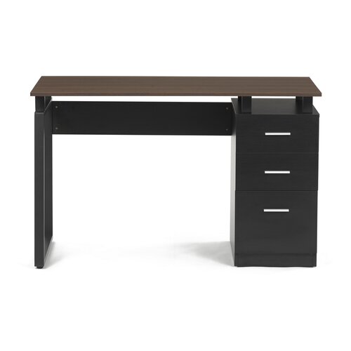 Biurko 3218 OAK, czarne i dębowe