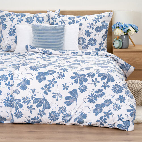 4Home Бавовняна постільна білизна Blue Meadow, 140 x 200 см, 70 x 90 см