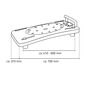 SAPHO A0040101 Scaun de baie pentru handicapați cumâner, alb