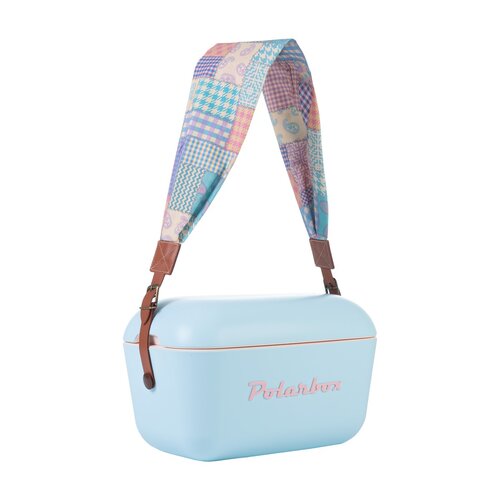 POLARBOX Látkový popruh Patchwork, hnědá přezka