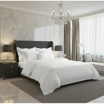 Lenjerie de pat din satin Luxury Collection, alb, 140 x 220 cm, 70 x 90 cm