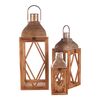 Set de 3 felinare din lemn Gineta, maro