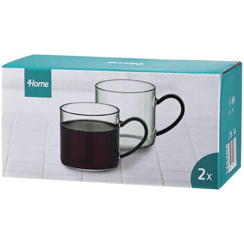 4Home Zestaw kubków szklanych Haze 250 ml, 2 szt.