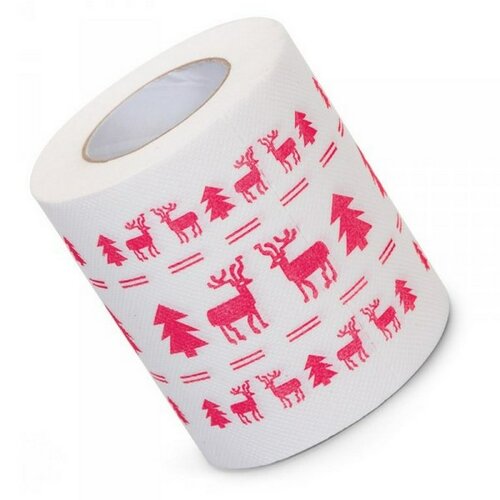 Toaletný papíer vánočnýbílá +potisk