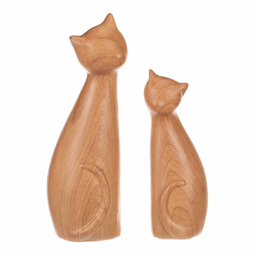 Dekoration „Katzen“, 11 x 6 x 17 cm, 2er-Set, Polyresin