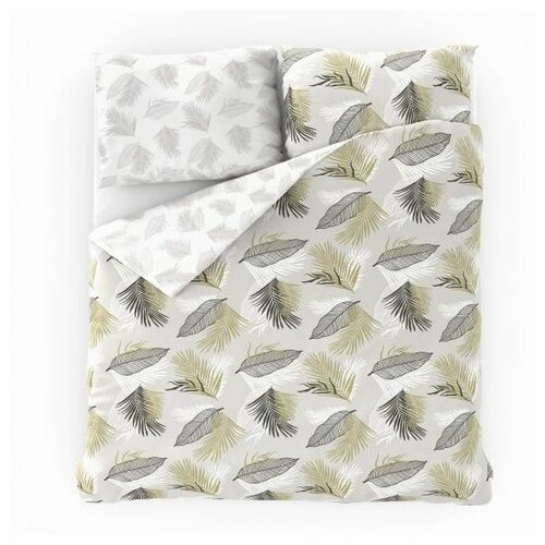 Lenjerie de pat din bumbac Kvalitex Delux Sanel, gri, 140 x 220 cm, 70 x 90 cm