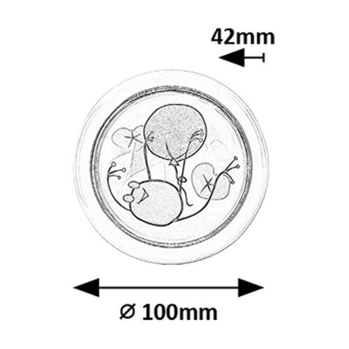 Rabalux 76071 oświetlenie nocne dla dzieci push light Froggo, 0,3 W, 5 lm, 6000 K