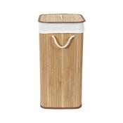 Compactor Kôš na špinavú bielizeň Bamboo hranatý, prírodná
