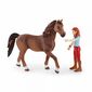 Schleich 42539 Hannah the Ginger z gibljivimisklepi na konju, 15 cm