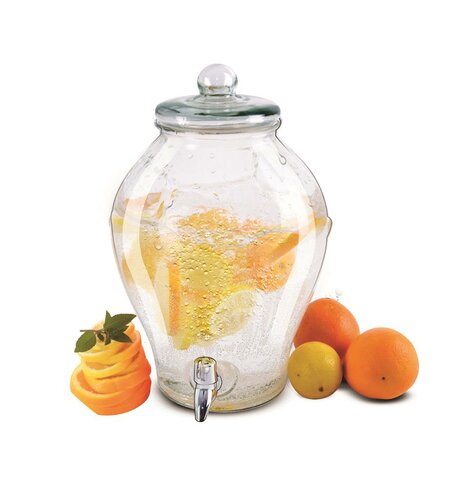 Orion Steklena steklenica z pipico APPLE, 6,5 l