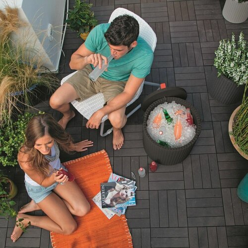 Keter Aufbewahrungstisch Cool Stool 39 l, braun