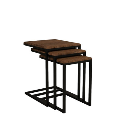 Beistelltisch Ege Walnut, 3 Stück