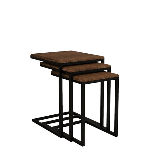 Beistelltisch Ege Walnut, 3 Stück
