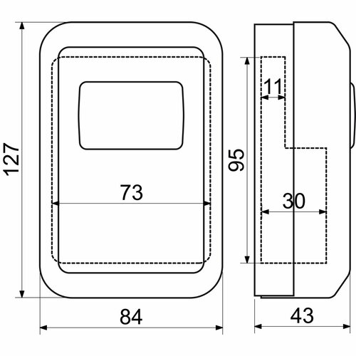 Безпечна сталева скринька KB.G1 чорна, 10 x 13 x 5,5 см