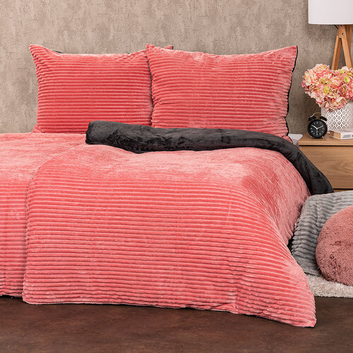 4Home Obliečky mikroflanel Stripe ružová, 140 x 200 cm, 70 x 90 cm
