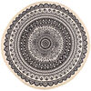 Teppich Mandala Grau-Braun, 82 cm