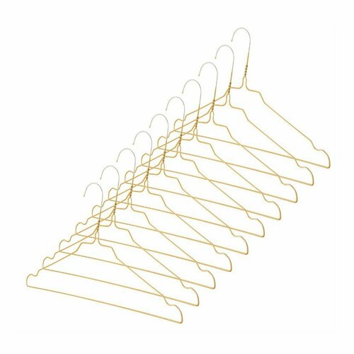 Compactor Set of 10 hangers, gold