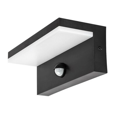 Rabalux 77115 venkovní nástěnné LED svítidlo Zaragoza, se senzorem, 9W, IP54, černá