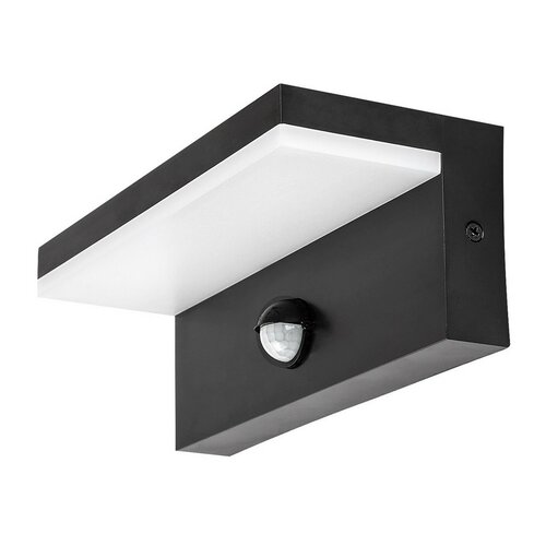 Rabalux 77115 vonkajšie nástenné LED svietidlo Zaragoza, so senzorom, 9W, IP54, čierna