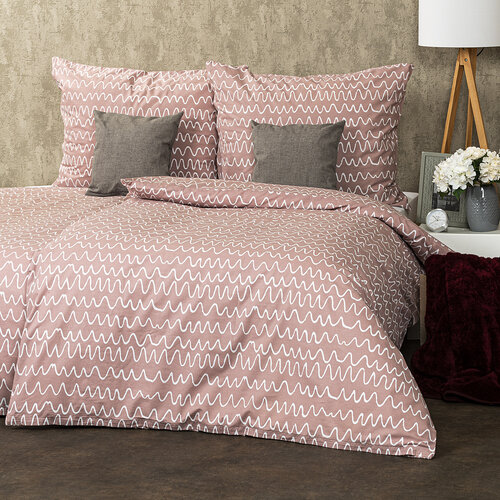 Lenjerie de pat din bumbac Wave, 140 x 220 cm, 70 x 90 cm