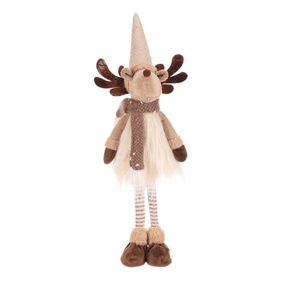 Decorațiune de Crăciun Ren în picioare, înălțime 51 cm, bej/maro