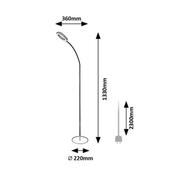 Rabalux 74004 stojacia LED lampa Rader, 11 W, čierna