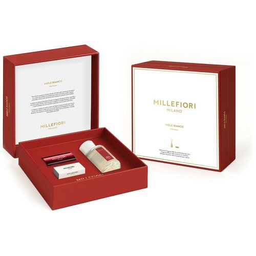 Millefiori Milano Ajándék szett Diffúzor 100 ml ésIcon Autóillatosító Miele Bianco Classic