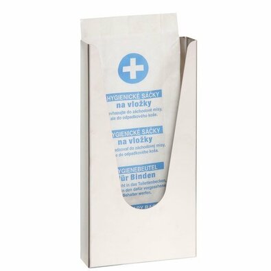 SAPHO XP050 stojalo za papirnate vrečke HygBag, 12x 24 x 3 cm, nerjaveče jeklo mat