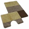 Kvalitex Badezimmerteppich-Set Helga, Braun, 60 x 100 cm, 60 x 50 cm