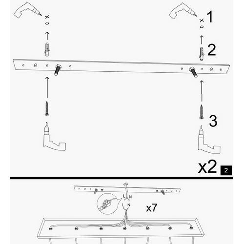 Lampa wisząca Horizont Yildo - 6877,czarna-miedziana