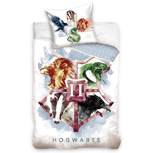 Detské bavlnené obliečky Harry Potter Hogwarts Erb, 140 x 200 cm, 70 x 90 cm