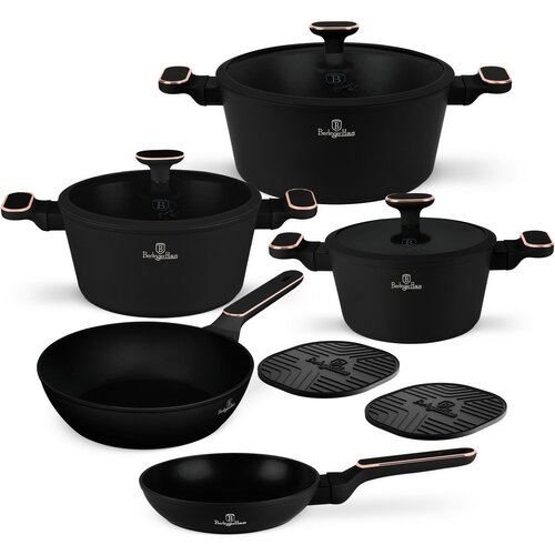 BerlingerHaus Súprava riadu s titánovým povrchom Black Rose, 10 ks