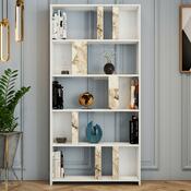 Knihovna Lime White Marbel and White