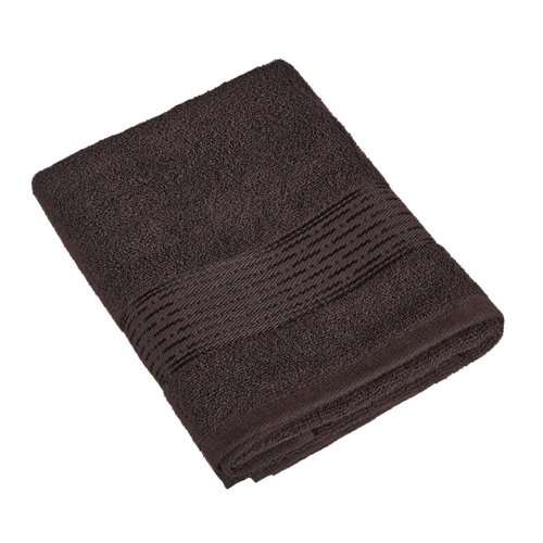 Bellatex Froté ručník Kamilka proužek tmavě hnědá, 50 x 100 cm