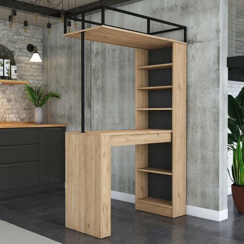 Barový stôl stôl Jany Walnut and Black