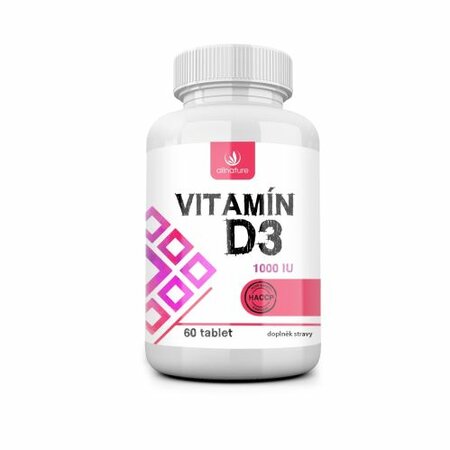 Obrázok Allnature Vitamín D3 - 1000 IU - 60 tabliet