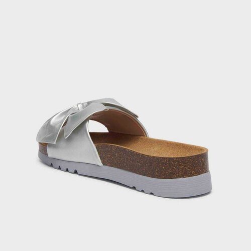 Scholl Pantofle Bowy 2.0 stříbrná, vel. 37