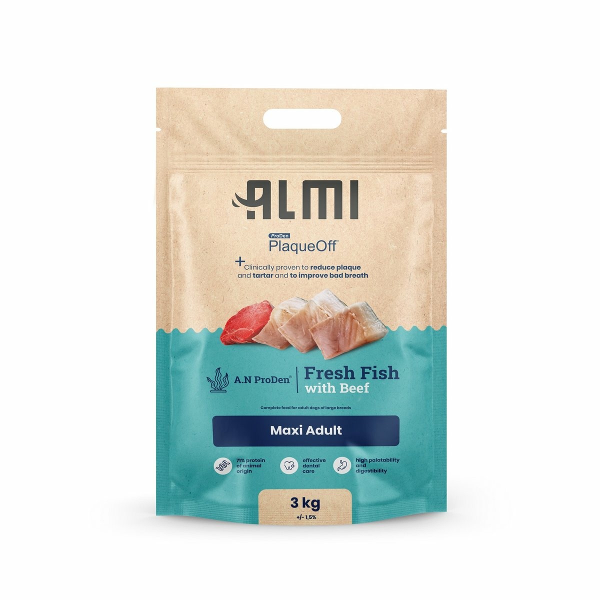 ALMI Maxi Adult Granulátum tengeri moszattal, 3 kg