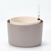 Plastia Samozavlažovací závěsný květináč Berberis šedá + slonová kost, pr. 30 cm