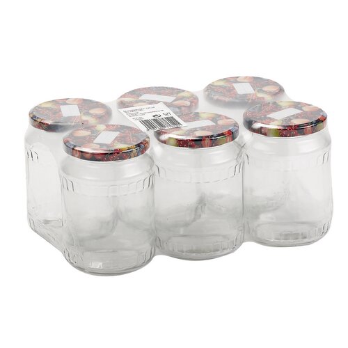 Set 6 borcane de conservare Fructe, 720 ml